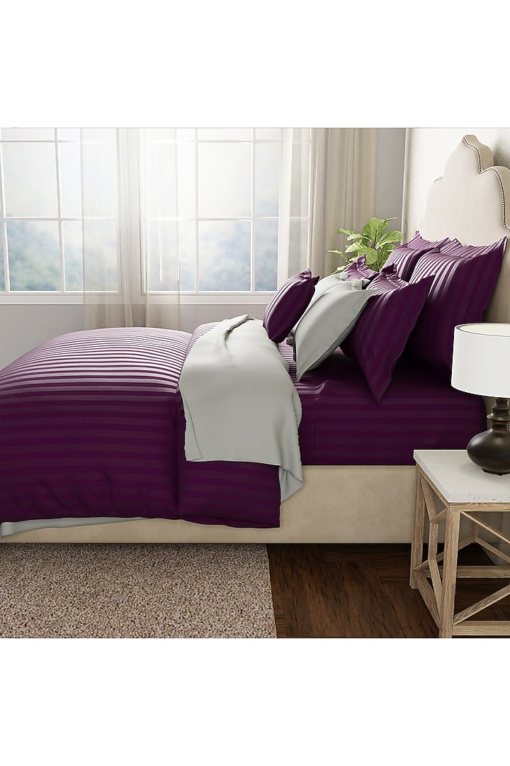 Purple Cotton Duvet Set by By ADAB at Pernia's Pop Up Shop