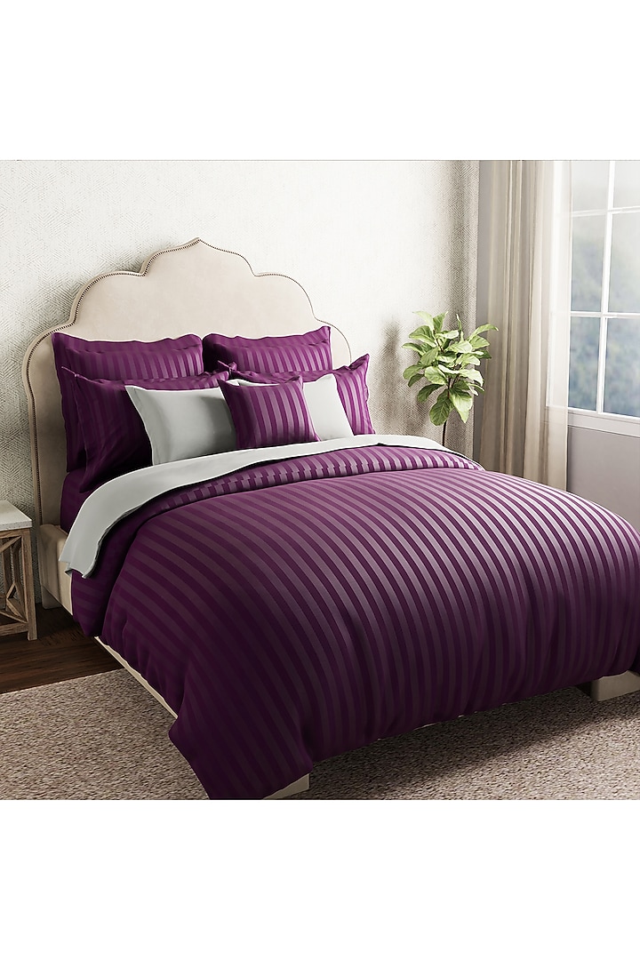 Purple Cotton Duvet Set by By ADAB at Pernia's Pop Up Shop