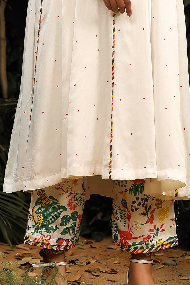 White Kalidar Anarkali Set by Baise Gaba at Pernia's Pop Up Shop