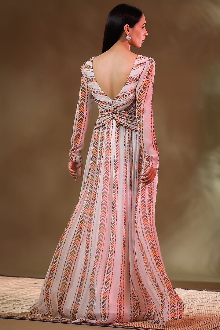 White Chiffon Twisted Overlapped Summer Dress by Baise Gaba at Pernia's Pop Up Shop