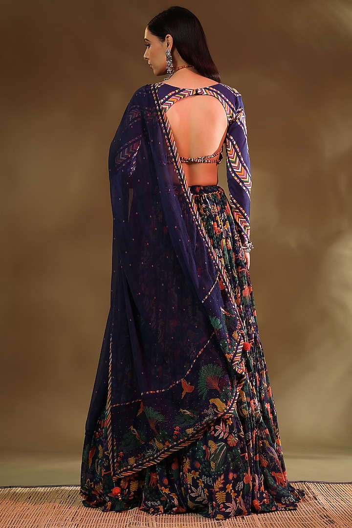 Blue Printed Blouse by Baise Gaba at Pernia's Pop Up Shop