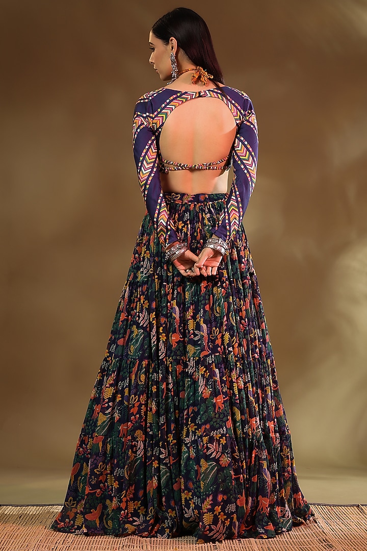 Blue Printed Blouse by Baise Gaba at Pernia's Pop Up Shop