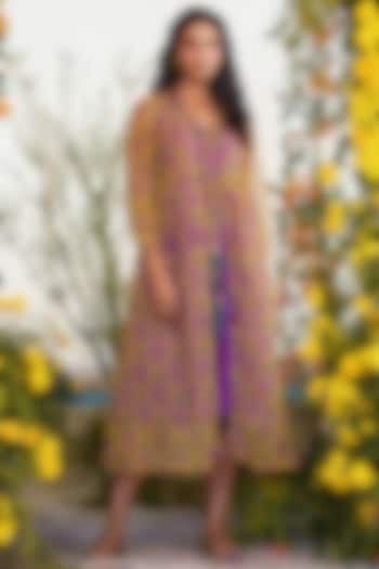 Purple & Yellow Jacket Dress by Baise Gaba