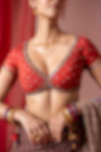 Red Muslin Blouse by Baise Gaba at Pernia's Pop Up Shop