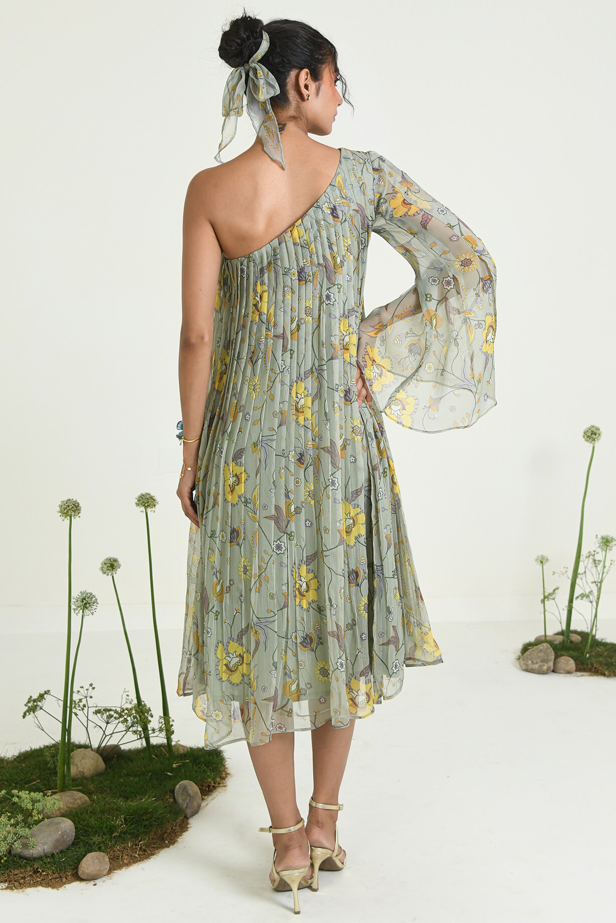emerald green tube dress LEO LIN - Rayna Bustier Maxi Dress