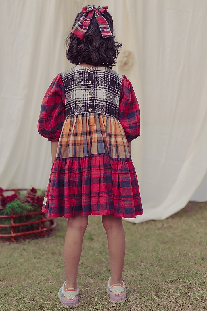 Multi-Colored Printed & Embroidered Dress For Girls by Bagichi at Pernia's Pop Up Shop