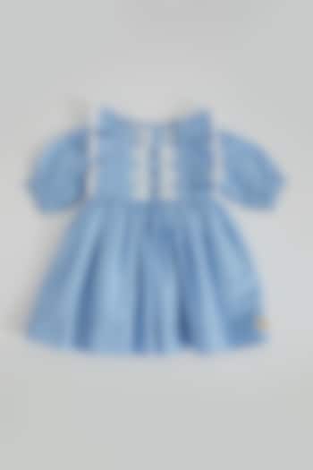 Light Blue Lace Dress For Girls by Bagichi