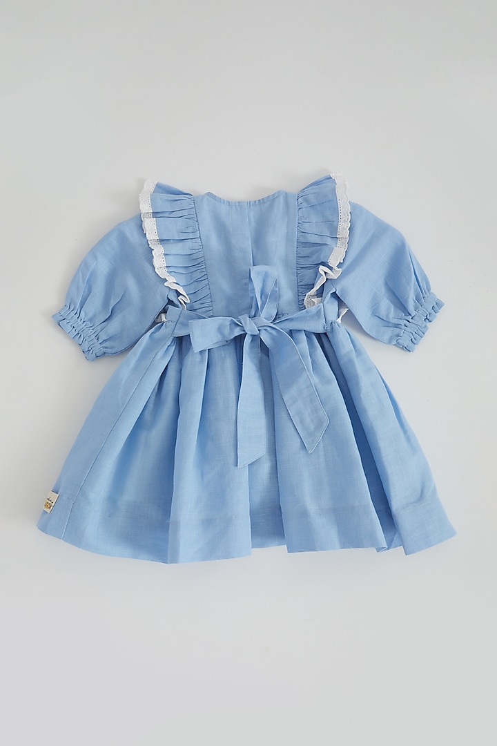Light Blue Lace Dress For Girls by Bagichi at Pernia's Pop Up Shop