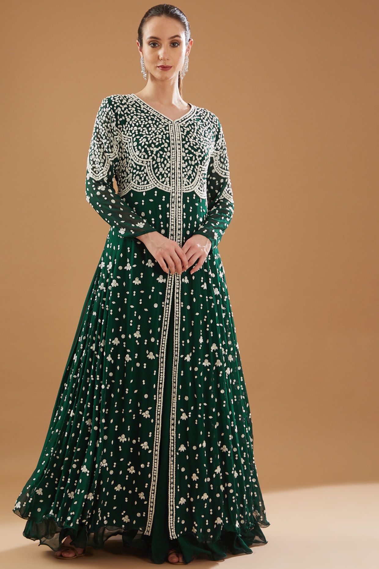 Buy Double Layered Gown for Women Online from India s Luxury