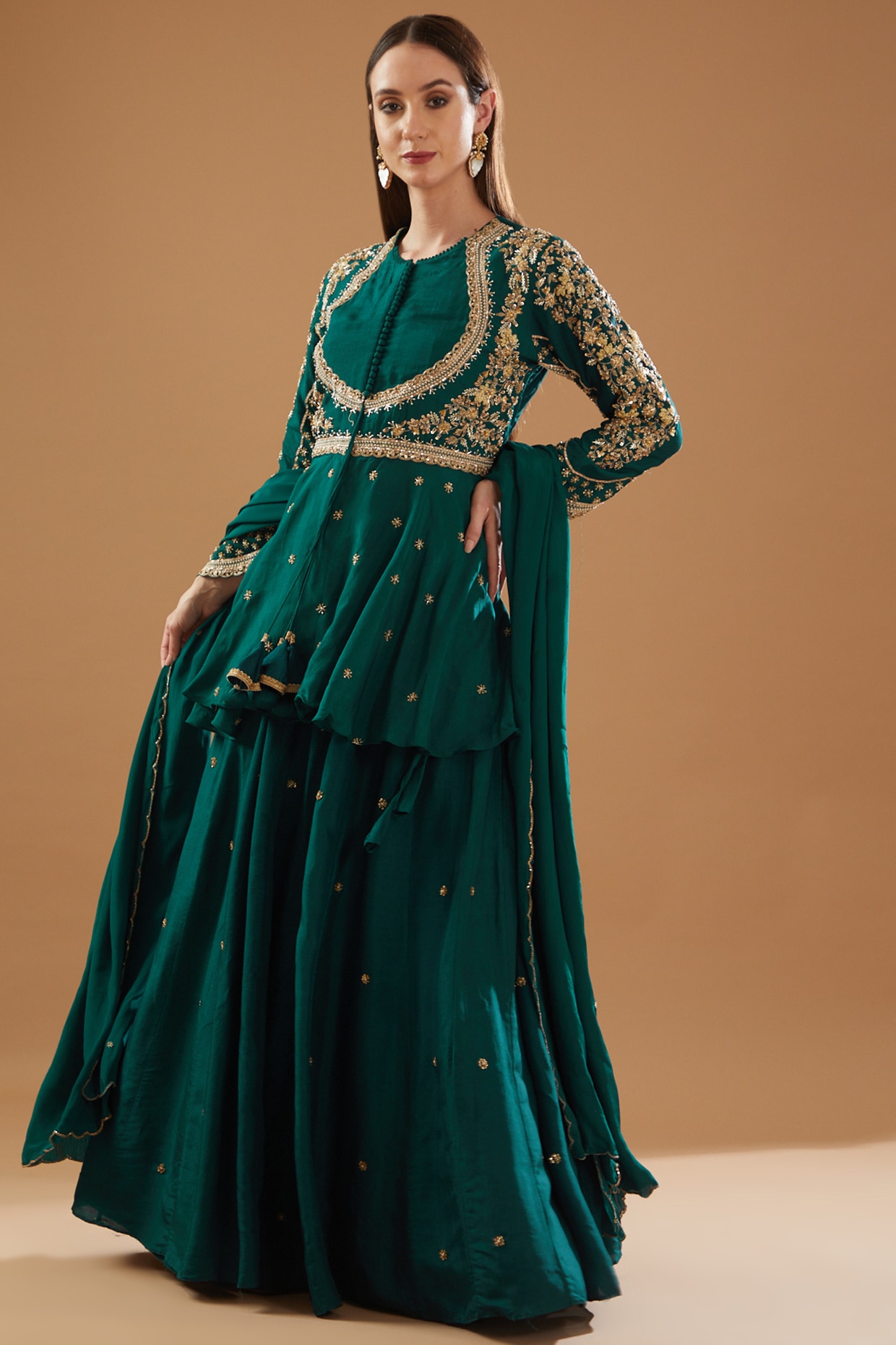 Buy Party Wear Rama Green Fancy Sequins Work Lehenga choli 151664 Online