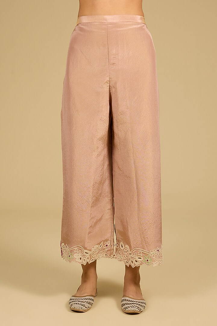 Dusty Rose Pink Shimmer Thread Work Kurta Set by Baidehi at Pernia's Pop Up Shop