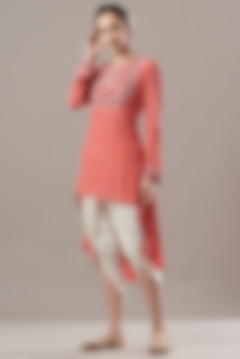 Off-White Crepe Pant Set by Baidehi at Pernia's Pop Up Shop