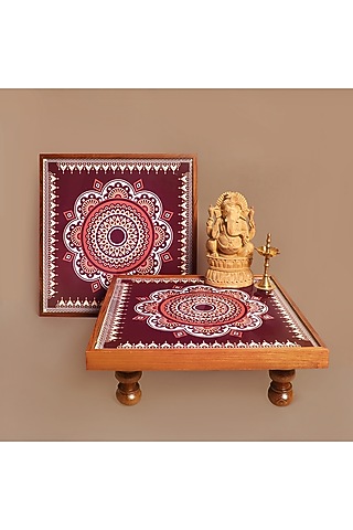 Maroon Mandala Art Bajot by BambaiSe