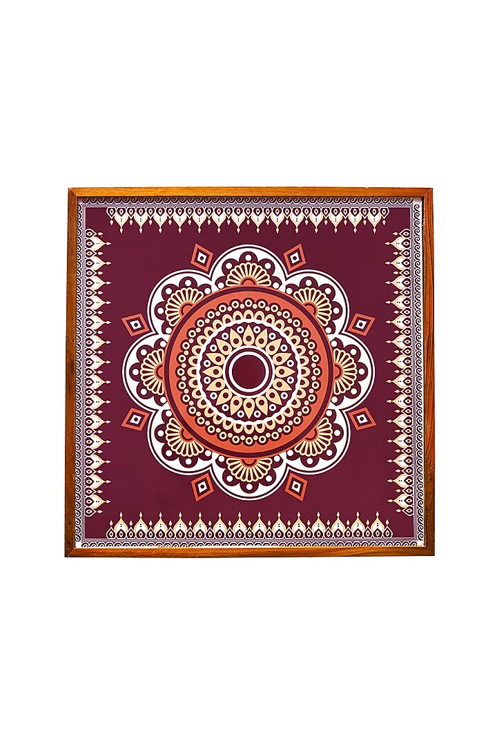 Maroon Mandala Art Bajot by BambaiSe at Pernia's Pop Up Shop