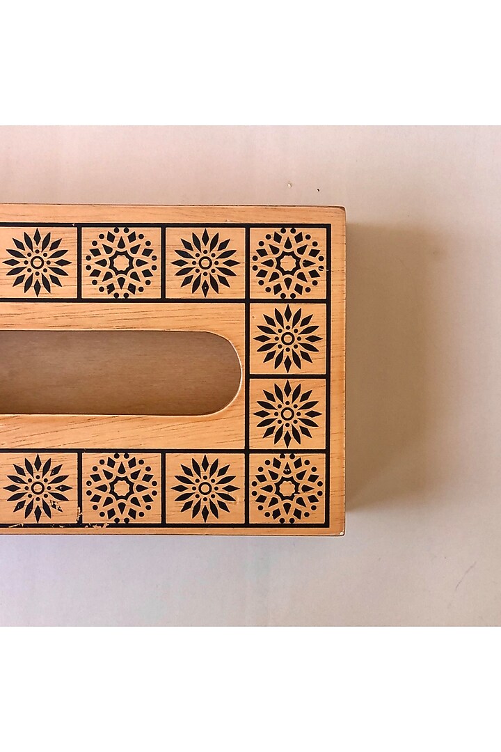 Brown Mandala Art Tissue Box by BambaiSe at Pernia's Pop Up Shop