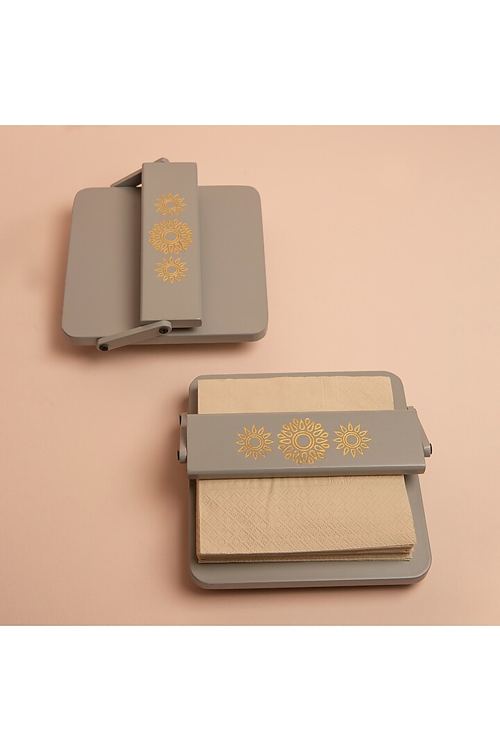 Grey Wood Tissue Tray by BambaiSe at Pernia's Pop Up Shop