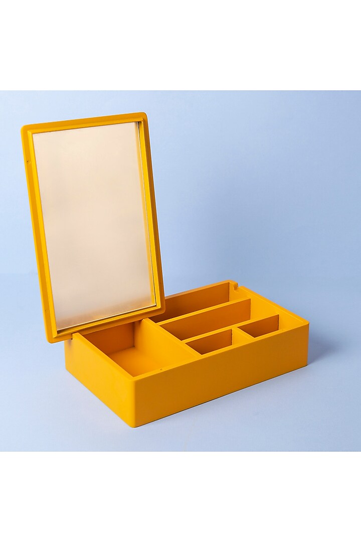 Yellow Wood Accessories Box by BambaiSe at Pernia's Pop Up Shop