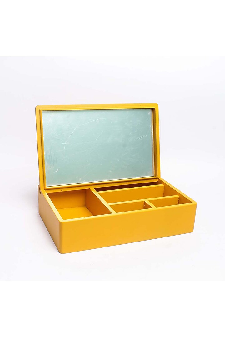 Yellow Wood Accessories Box by BambaiSe at Pernia's Pop Up Shop