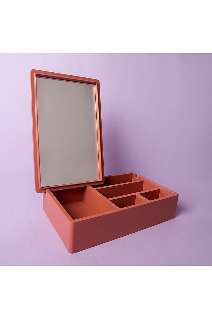 Amber Orange Wood Accessories Box by BambaiSe at Pernia's Pop Up Shop