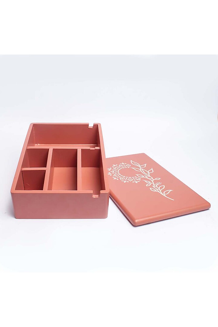 Amber Orange Wood Accessories Box by BambaiSe at Pernia's Pop Up Shop