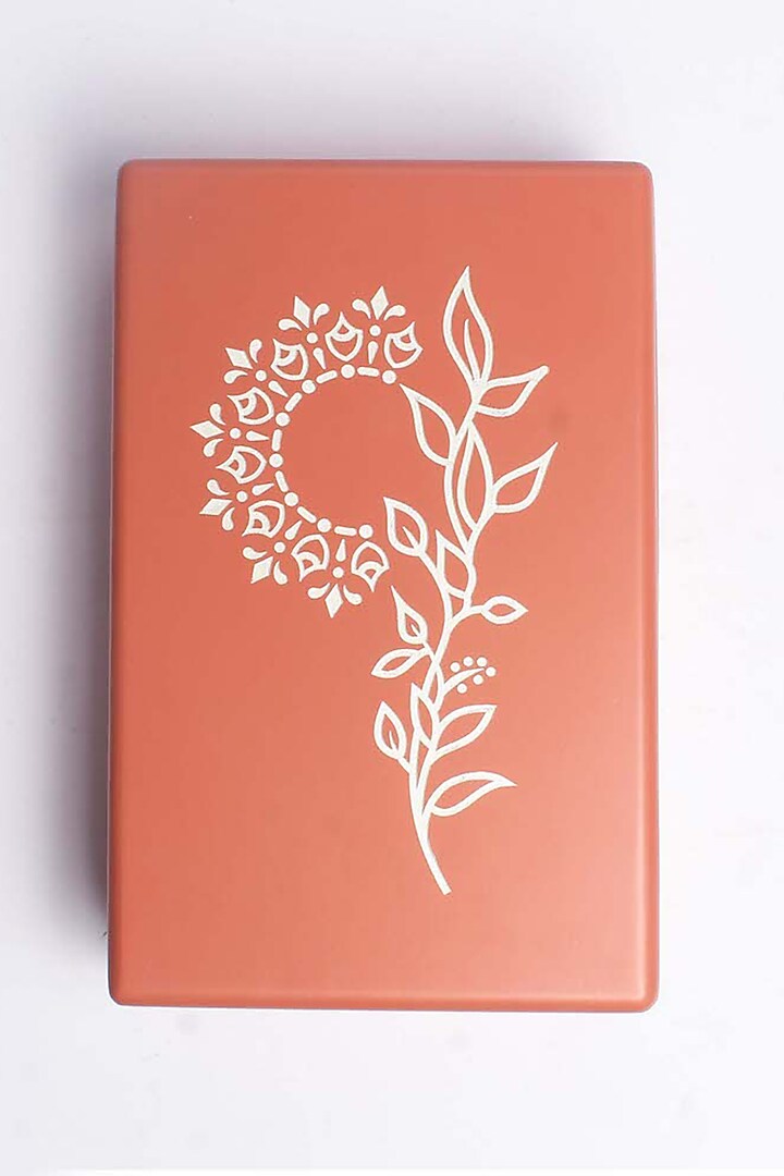 Amber Orange Wood Accessories Box by BambaiSe at Pernia's Pop Up Shop