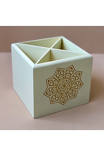 Ivory Wood Cultery Organiser by BambaiSe at Pernia's Pop Up Shop