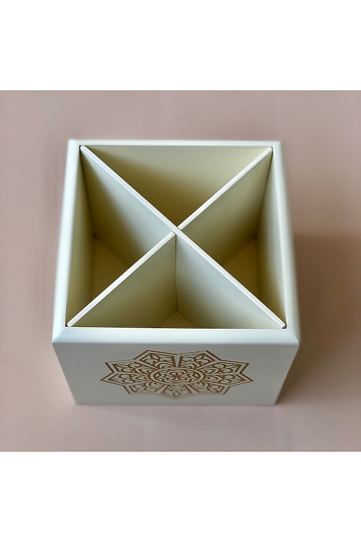 Ivory Wood Cultery Organiser by BambaiSe at Pernia's Pop Up Shop