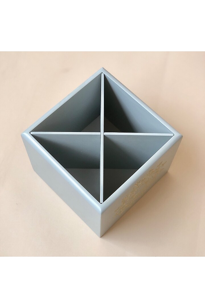Pebble Grey Wood Cultery Organiser by BambaiSe at Pernia's Pop Up Shop