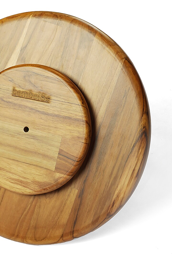 White & Black Wooden Mandala Lazy Susan by BambaiSe at Pernia's Pop Up Shop