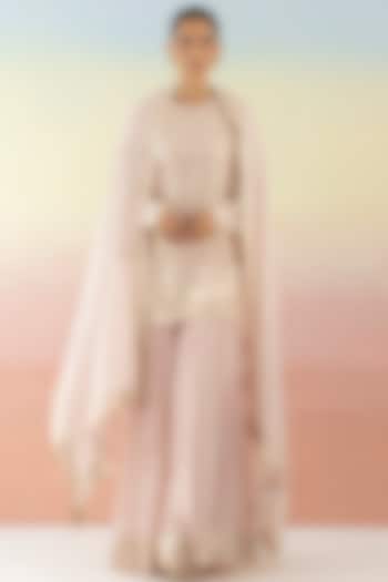 Pink Embellished Sharara Set by Basanti - Kapde aur Koffee at Pernia's Pop Up Shop