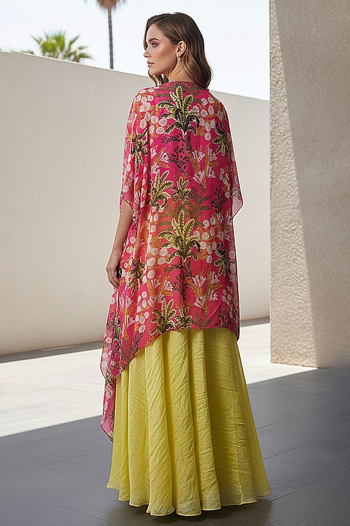 Yellow Georgette Skirt Set by Basanti - Kapde aur Koffee at Pernia's Pop Up Shop