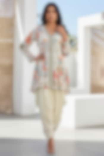 Ivory Georgette Printed Co-Ord Set by Basanti - Kapde aur Koffee at Pernia's Pop Up Shop