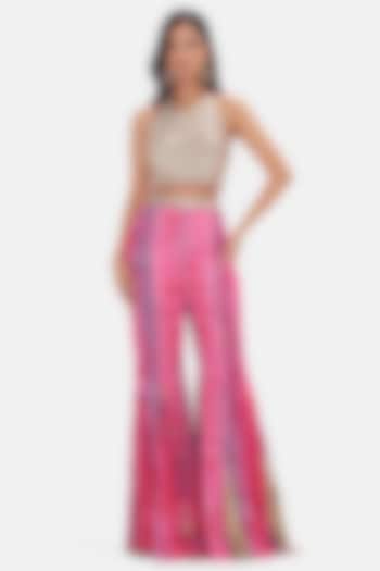 Multi-Colored Crepe Party Wear Sharara Set by Basanti - Kapde aur Koffee at Pernia's Pop Up Shop