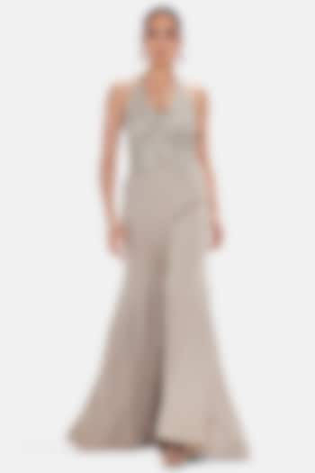 Grey Lycra Party Wear Sharara Set by Basanti - Kapde aur Koffee at Pernia's Pop Up Shop