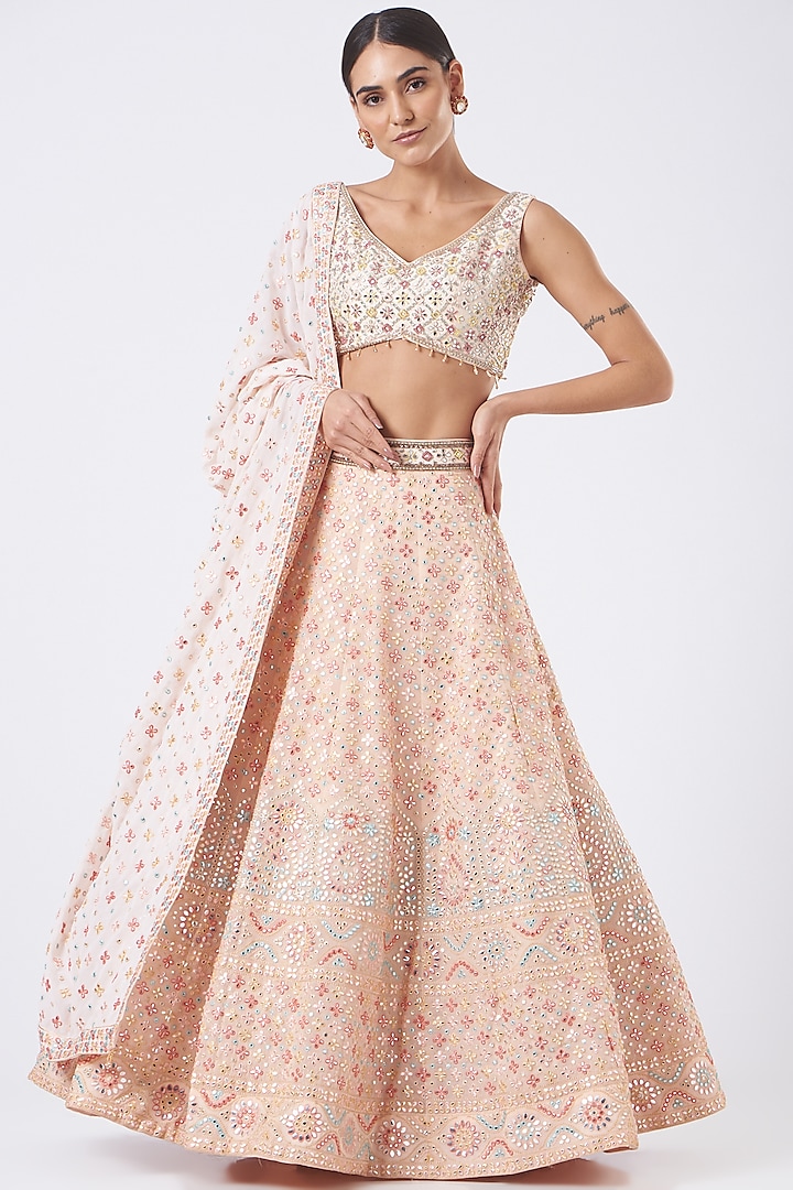 Ivory Embroidered Lehenga Set by Basanti - Kapde aur Koffee at Pernia's Pop Up Shop