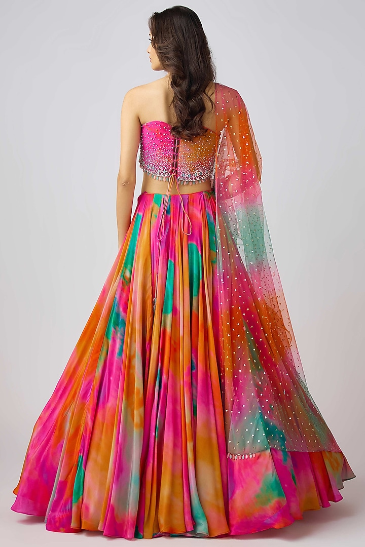 Multi-Colored Crepe Wedding Lehenga Set by Basanti - Kapde aur Koffee at Pernia's Pop Up Shop