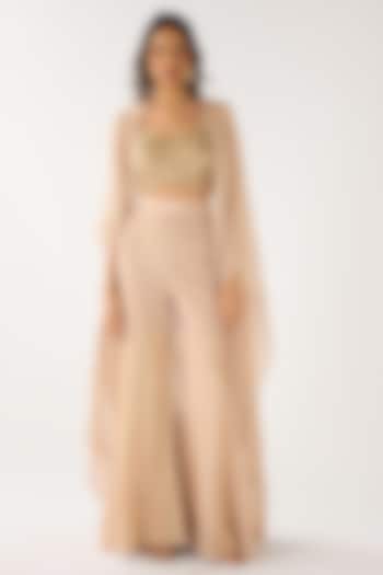 Baby Pink Banarasi Pant Set by Basanti - Kapde aur Koffee at Pernia's Pop Up Shop