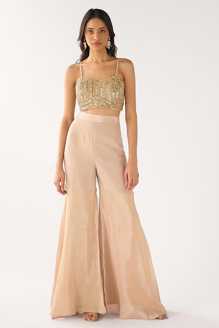 Baby Pink Banarasi Pant Set by Basanti - Kapde aur Koffee at Pernia's Pop Up Shop