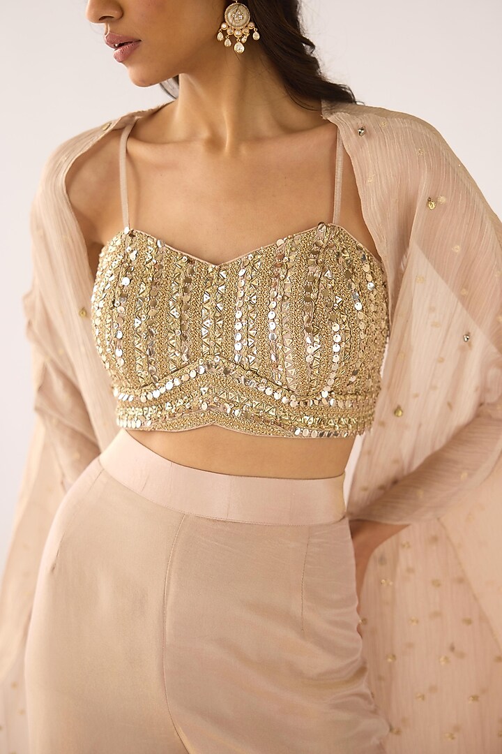 Baby Pink Banarasi Pant Set by Basanti - Kapde aur Koffee at Pernia's Pop Up Shop