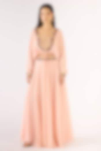 Pink Satin Crepe Sharara Set by Basanti - Kapde aur Koffee at Pernia's Pop Up Shop
