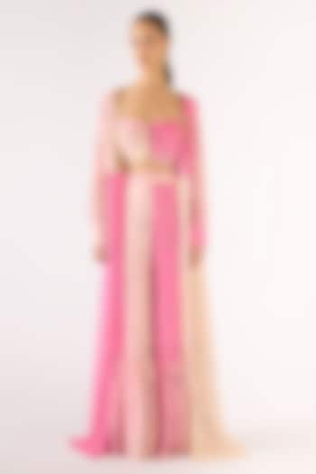 Mauve Chiffon Sharara Set by Basanti - Kapde aur Koffee at Pernia's Pop Up Shop