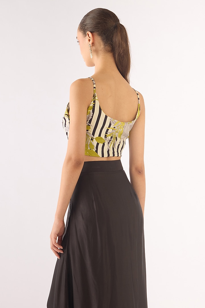 Black Crepe Sequins Embroidered Cape Set by Basanti - Kapde aur Koffee at Pernia's Pop Up Shop