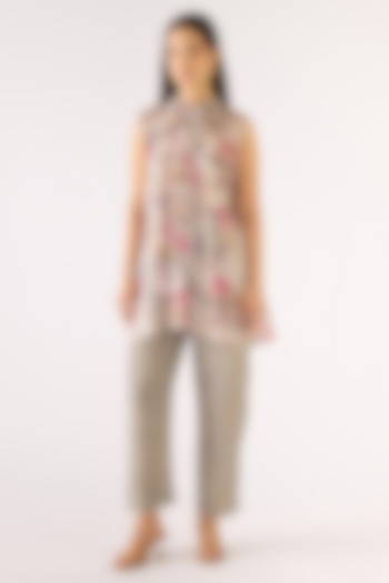 Grey Muslin Printed Co-Ord Set by Basanti - Kapde aur Koffee at Pernia's Pop Up Shop