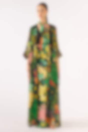 Multi-Colored Muslin Printed Jacket Set by Basanti - Kapde aur Koffee at Pernia's Pop Up Shop