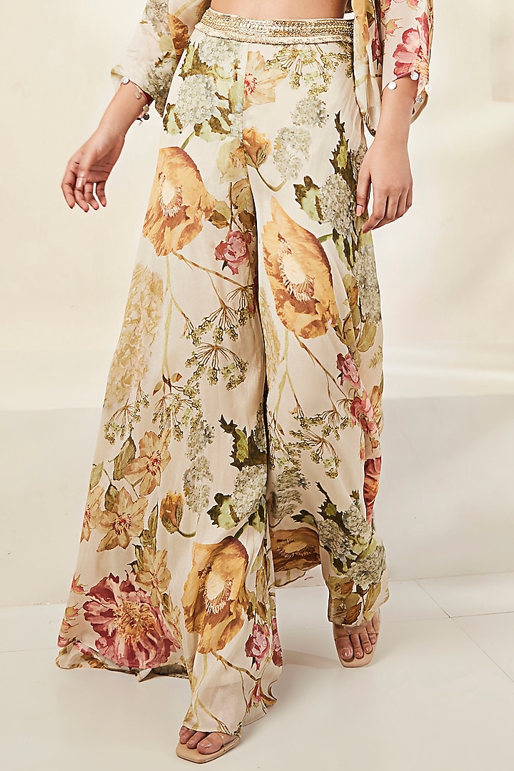Ivory Chinon Printed Co-Ord Set by Basanti - Kapde aur Koffee at Pernia's Pop Up Shop