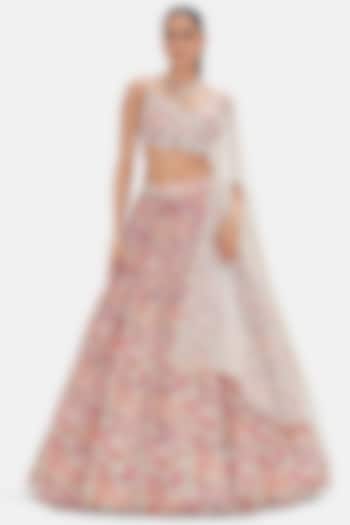 Multi-Colored Organza Sequins embroidered Lehenga Set by Basanti - Kapde aur Koffee at Pernia's Pop Up Shop