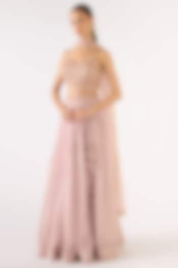 Lilac Georgette Sequins Embroidered Lehenga Set by Basanti - Kapde aur Koffee at Pernia's Pop Up Shop