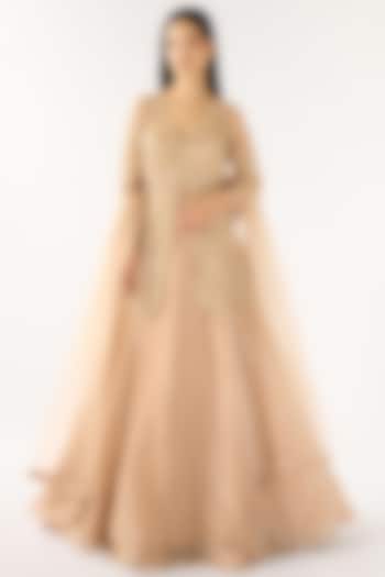 Ivory Tissue Organza Embroidered Wedding Lehenga Set by Basanti - Kapde aur Koffee at Pernia's Pop Up Shop