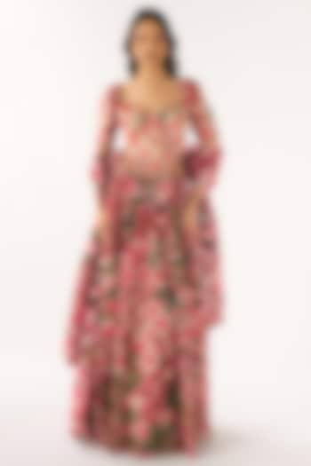 Pink Organza Embroidered Lehenga Set by Basanti - Kapde aur Koffee at Pernia's Pop Up Shop