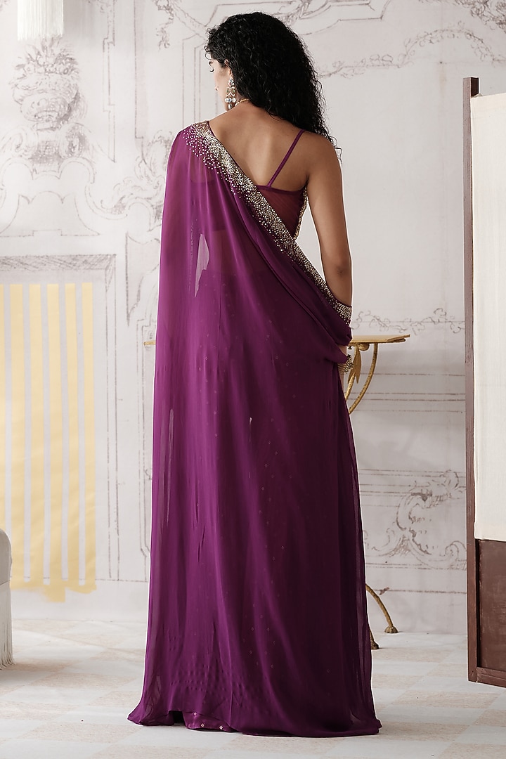 Purple Organza Cape Set by Basanti - Kapde aur Koffee at Pernia's Pop Up Shop
